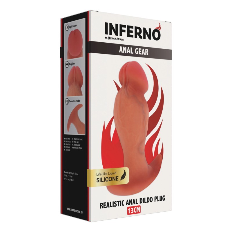 Realistic Buttplug Liquid Silicone 13 cm