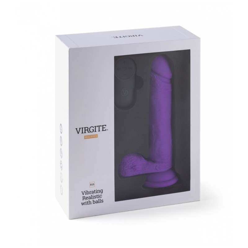 REALISTIC VIBRATOR "R16" PURPLE 16 CM
W/