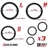 Set of 3 Penis Rings Silicone S, M and L