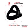 Triple Cock Ring Solid Silicone 40/35/32 mm Size S