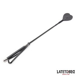 Whip with Heart Shape Black 60cm