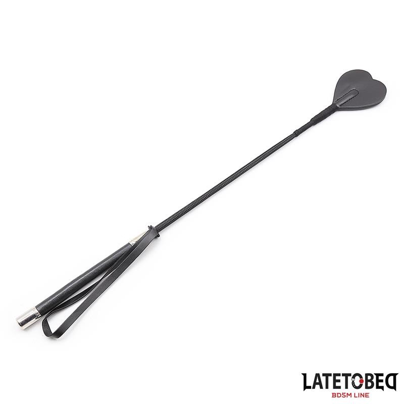 Whip with Heart Shape Black 60cm