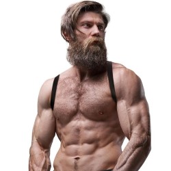 FETISH SUBMISSIVE ATTITUDE - MENS ECO-LEATHER BACK HARNESS