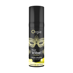 Orgie Dual Vibe! Lemon Gin And Tonic Kissable Arousal Intimate Gel