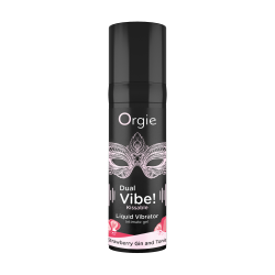 Orgie Dual Vibe! Strawberry Gin And Tonic Kissable Arousal Intimate Gel