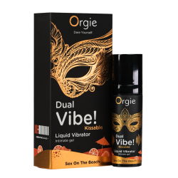 Orgie Dual Vibe! Sex On The Beach Kissable Arousal Intimate Gel