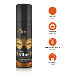 Orgie Dual Vibe! Sex On The Beach Kissable Arousal Intimate Gel