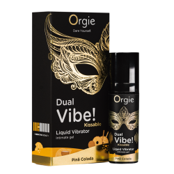 Orgie Dual Vibe! Piña Colada Kissable Arousal Intimate Gel