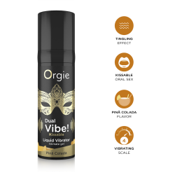 Orgie Dual Vibe! Piña Colada Kissable Arousal Intimate Gel
