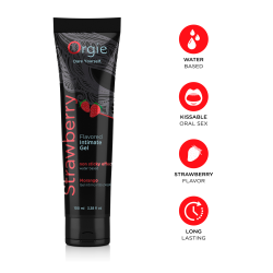 Orgie Lube Tube Strawberry Water-Based Intimate Gel