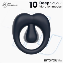 Kenny Penis Ring with Clitoris Stimulator and APP Night Blue