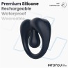 Kenny Penis Ring with Clitoris Stimulator and APP Night Blue