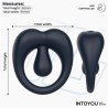Kenny Penis Ring with Clitoris Stimulator and APP Night Blue