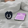Kenny Penis Ring with Clitoris Stimulator and APP Night Blue