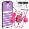 Tickly Nipple Clamps ith Vibration, Remote and Necklace with App