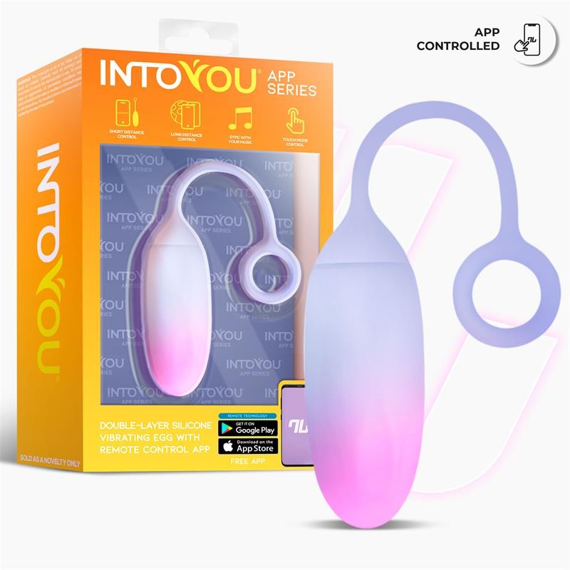 Vibrating Egg Double Layer Silicone with APP Pink/Blue