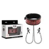 BEGME - RED EDITION COLLAR WITH NIPPLE CLAMPS WITH NEOPRENE LINING