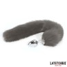 Anal plug with tail Gray 40 cm