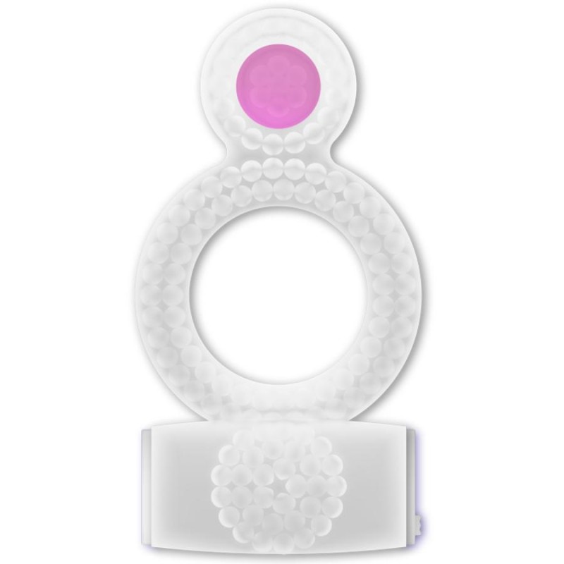 CASUAL LOVE - RING VIBRATING DOUBLE PLEASURE TRANSPARENT