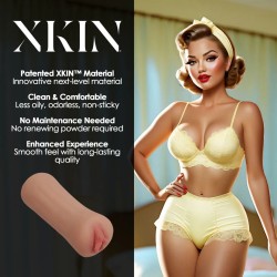 Pinup Dolls - Slumber Party Slut Bettie Blowkiss - TPE Small Masturbator - 127g - Tan