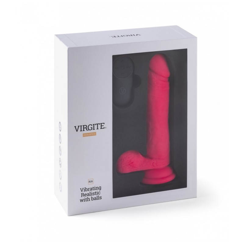 REALISTIC VIBRATOR "R16" PINK 16 CM W/ R