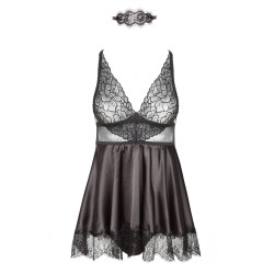 Eve chemise with mask black