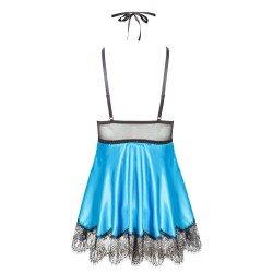 Eve chemise with mask turquoise