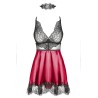 Eve chemise with mask purple