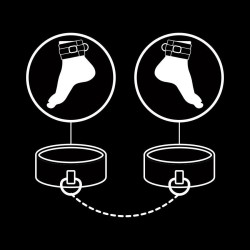 FETISH SUBMISSIVE - VEGAN LEATHER ANKLE CUFFS WITH NOPRENE LINING