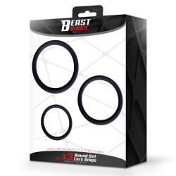 Set of 3 Penis Rings Silicone S, M and L