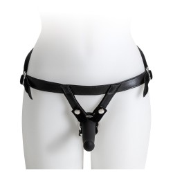 HARNESS WITH BLACK DILDO SIZE M