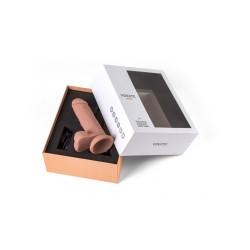 REALISTIC VIBRATOR "R12" FLESH 14.4CM W/ REMOTE CONTROL