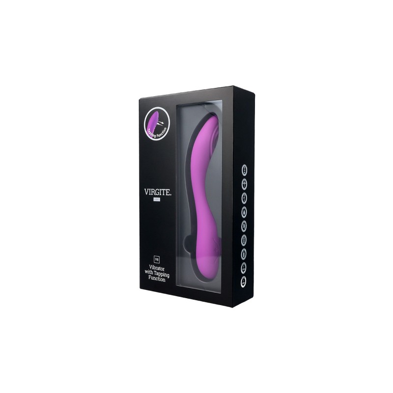 RECHARGEABLE TAPPING VIBRATOR V8 PURPLE