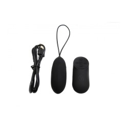 BLACK RECHARGEABLE VIBRATING EGG G3