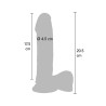 Dual Density Dildo 8inch Balls