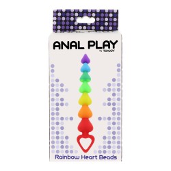 ToyJoy Anal Play Rainbow Heart Beads