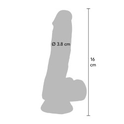Clear Dildo TPE 16 cm