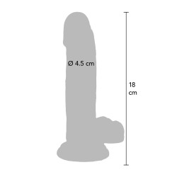 Clear Dildo TPE 18 cm