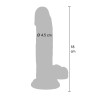Clear Dildo TPE 18 cm