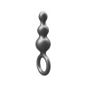 ToyJoy Buttocks The Stuffer 3-Balls Metallic Silicone Plug