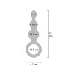 ToyJoy Buttocks The Stuffer 3-Balls Metallic Silicone Plug