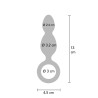 ToyJoy Buttocks The Plugger 2-Balls Metallic Silicone Plug