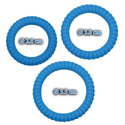 Lust 3 Cock Rings blue