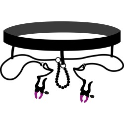 BK pearl string&silicone clamp