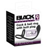 Black Velvets Cock + Ball ring
