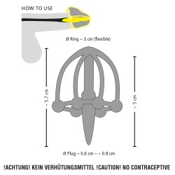 Penis Plug with Glans Cage