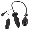 Inflatable vibrating butt plug