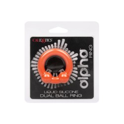 CalExotics Alpha Liquid Silicone Dual Ball Ring