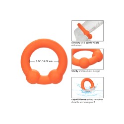 CalExotics Alpha Liquid Silicone Dual Ball Ring