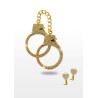 Taboom Bondage in Luxury Diamond Wrist Cuffs Gold